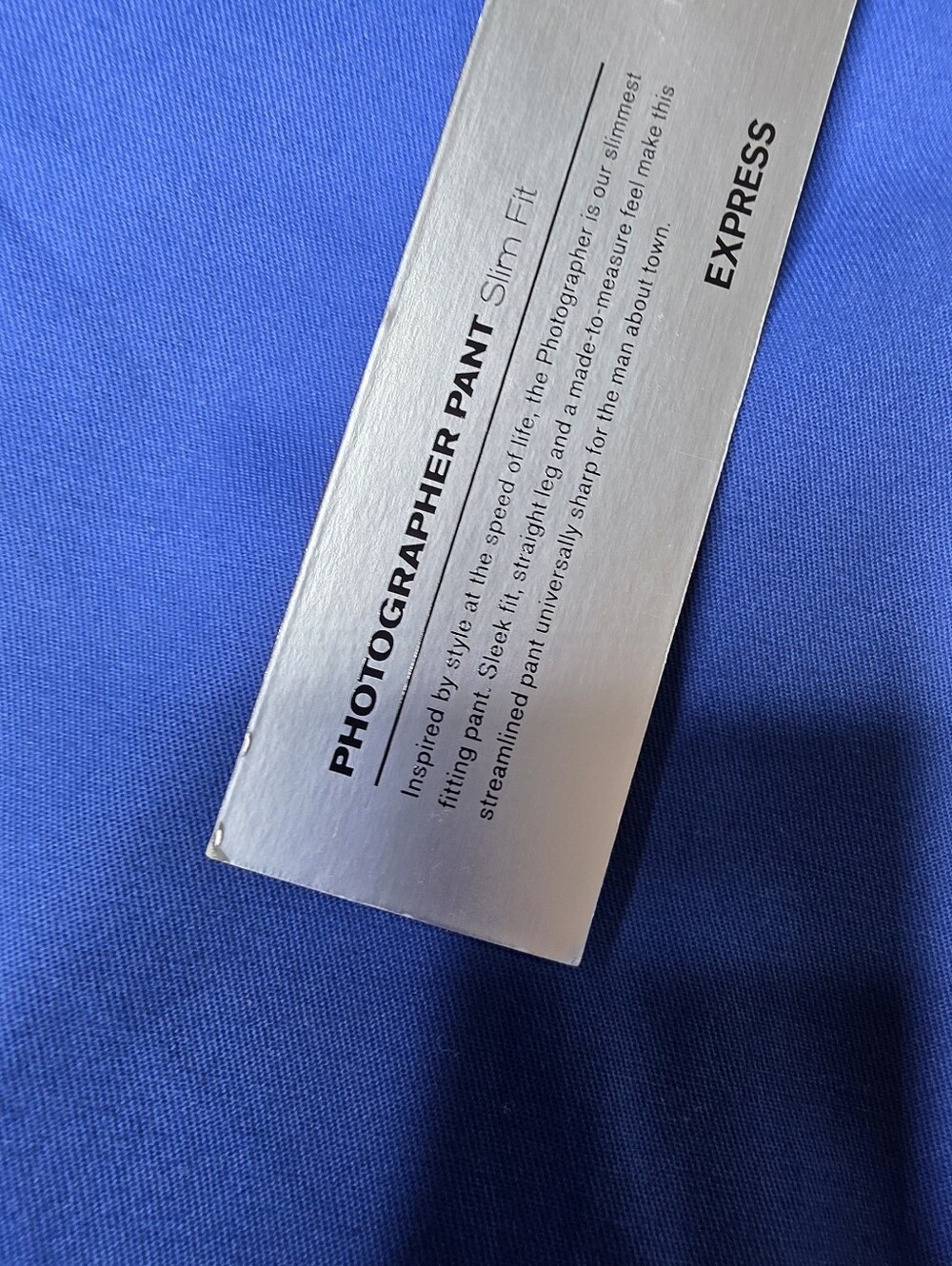 753 Express Men’s Photographer Slim Fit Dress Pants Blue 34x30 NWT - Picture 4 of 6